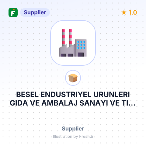 BESEL ENDUSTRIYEL URUNLERI GIDA VE АМВALAJ SANAYI VE TIC. AS – summary card, no photo uploaded yet