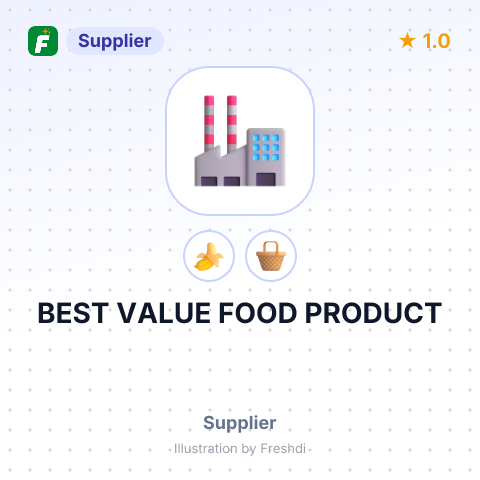 BEST VALUE FOOD PRODUCT – summary card, no photo uploaded yet