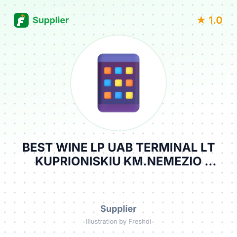 BEST WINE LP UAB TERMINAL LT KUPRIONISKIU KM.NEMEZIO SEN.VILNIUS REG. LITHUANIA – summary card, no photo uploaded yet