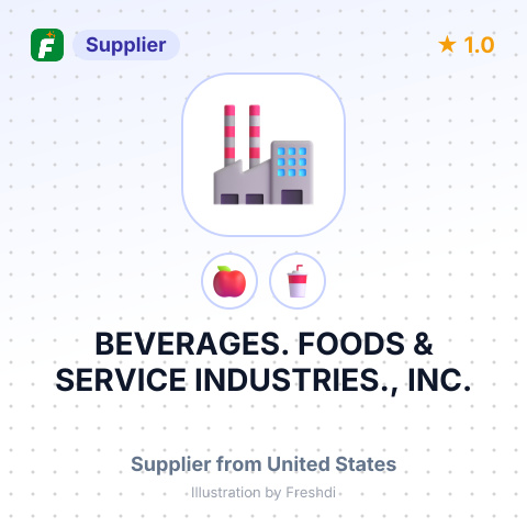 BEVERAGES. FOODS & SERVICE INDUSTRIES., INC. – summary card, no photo uploaded yet