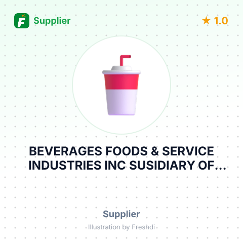 BEVERAGES FOODS & SERVICE INDUSTRIES INC SUSIDIARY OF PEPSICO INC – summary card, no photo uploaded yet