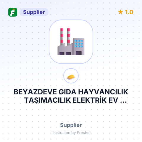 BEYAZDEVE GIDA HAYVANCILIK TAŞIMACILIK ELEKTRİK EV ALETLERİ TEMİZLİK ÜRÜNLERİ İLETİŞİM VE TİCARET LİMİTED ŞİRKETİ – summary card, no photo uploaded yet