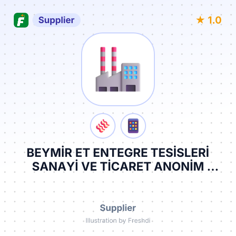 BEYMİR ET ENTEGRE TESİSLERİ SANAYİ VE TİCARET ANONİM ŞİRKETİ – summary card, no photo uploaded yet