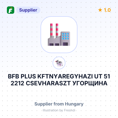 BFB PLUS KFTNYAREGYHAZI UT 51 2212 CSEVHARASZT УГОРЩИНА – summary card, no photo uploaded yet