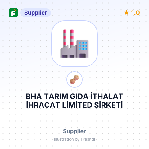 BHA TARIM GIDA İTHALAT İHRACAT LİMİTED ŞİRKETİ – summary card, no photo uploaded yet