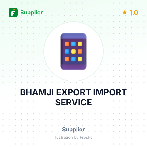 BHAMJI EXPORT IMPORT SERVICE – summary card, no photo uploaded yet