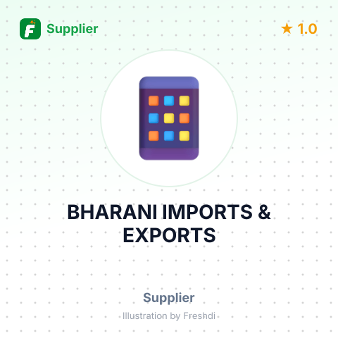 BHARANI IMPORTS & EXPORTS – summary card, no photo uploaded yet