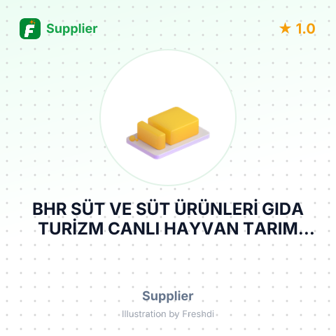 BHR SÜT VE SÜT ÜRÜNLERİ GIDA TURİZM CANLI HAYVAN TARIM SANAYİ VE TİCARET LİMİTED ŞİRKETİ – summary card, no photo uploaded yet