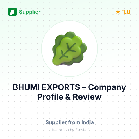 BHUMI EXPORTS – summary card, no photo uploaded yet