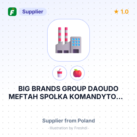 BIG BRANDS GROUP DAOUDO MEFTAH SPOLKA KOMANDYTOWO AKCYJNA96 321 STARA BUKOWKA POLSKA UL WARSZAWSKA 22 – summary card, no photo uploaded yet