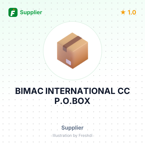 BIMAC INTERNATIONAL CC P.O.BOX – summary card, no photo uploaded yet