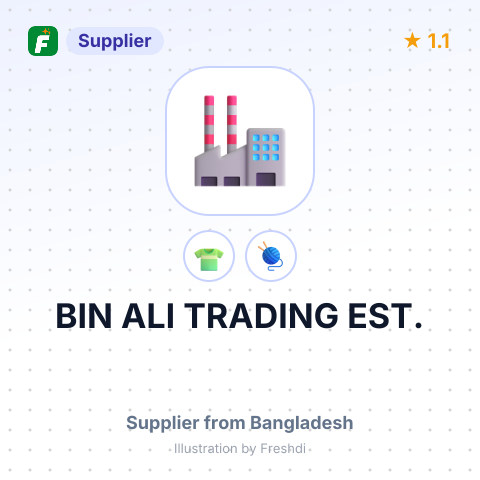 BIN ALI TRADING EST. – summary card, no photo uploaded yet