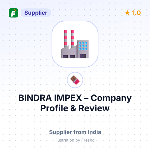 BINDRA IMPEX – summary card, no photo uploaded yet