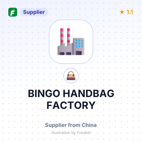 BINGO HANDBAG FACTORY – summary card, no photo uploaded yet