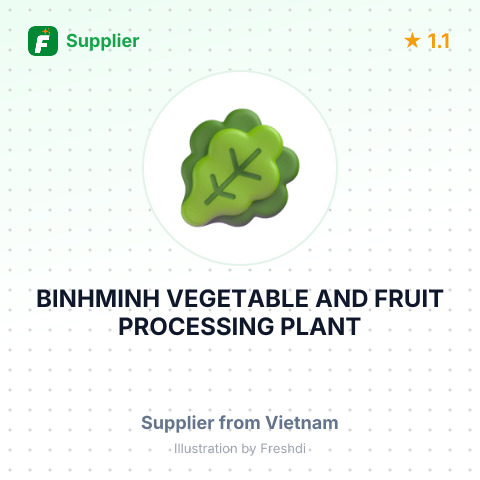 BINHMINH VEGETABLE AND FRUIT PROCESSING PLANT – summary card, no photo uploaded yet