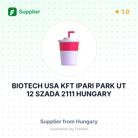 BIOTECH USA KFT IPARI PARK UT 12 SZADA 2111 HUNGARY – summary card, no photo uploaded yet