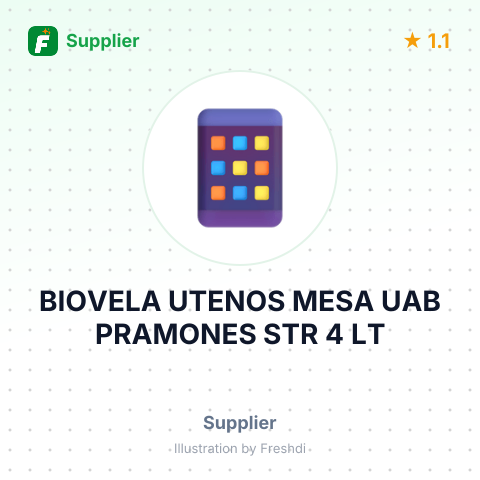 BIOVELA UTENOS MESA UAB PRAMONES STR 4 LT – summary card, no photo uploaded yet