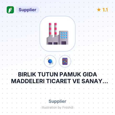 BIRLIK TUTUN PAMUK GIDA MADDELERI TICARET VE SANAYI A.S – summary card, no photo uploaded yet