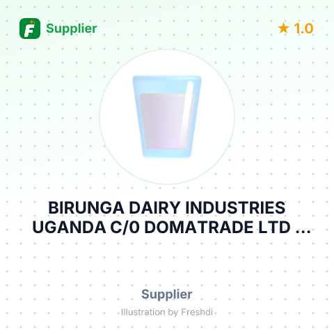 BIRUNGA DAIRY INDUSTRIES UGANDA C/0 DOMATRADE LTD – summary card, no photo uploaded yet