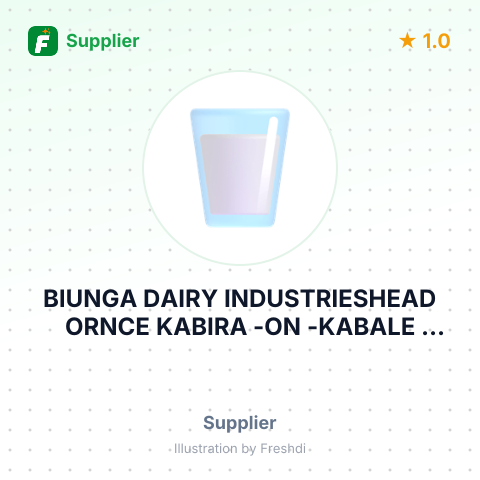 BIUNGA DAIRY INDUSTRIESHEAD ORNCE KABIRA -ON -KABALE ROADPO.BOX – summary card, no photo uploaded yet