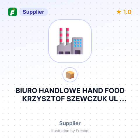 BIURO HANDLOWE HAND FOOD KRZYSZTOF SZEWCZUK UL GDANSKA – summary card, no photo uploaded yet