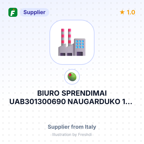 BIURO SPRENDIMAI UAB301300690 NAUGARDUKO 102 502 VILNIUS LITHUANIA LT 03160 – summary card, no photo uploaded yet