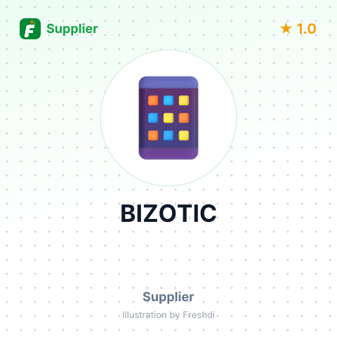 BIZOTIC – summary card, no photo uploaded yet