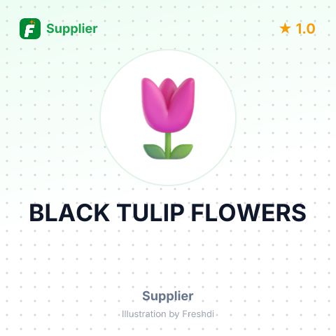 BLACK TULIP FLOWERS – summary card, no photo uploaded yet