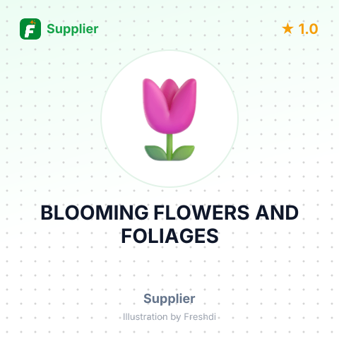 BLOOMING FLOWERS AND FOLIAGES – summary card, no photo uploaded yet