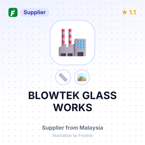BLOWTEK GLASS WORKS – summary card, no photo uploaded yet