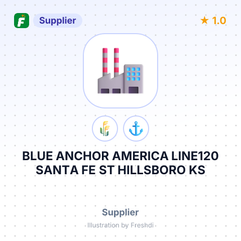 BLUE ANCHOR AMERICA LINE120 SANTA FE ST HILLSBORO KS – summary card, no photo uploaded yet