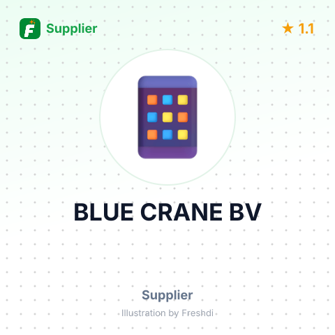 BLUE CRANE BV – summary card, no photo uploaded yet
