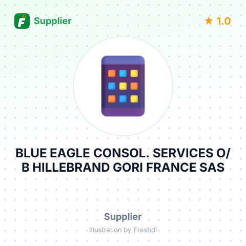 BLUE EAGLE CONSOL. SERVICES O/B HILLEBRAND GORI FRANCE SAS – summary card, no photo uploaded yet
