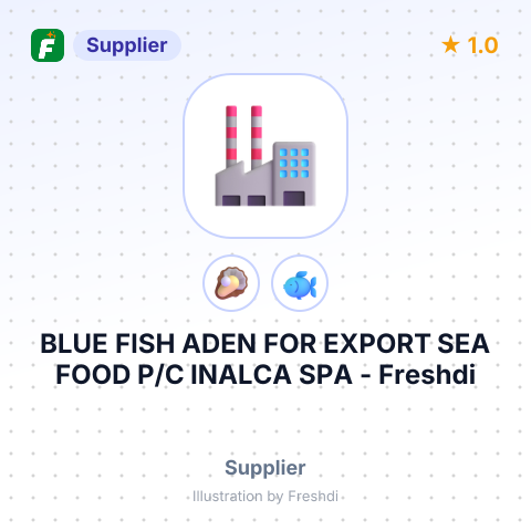 BLUE FISH ADEN FOR EXPORT SEA FOOD P/C INALCA SPA – summary card, no photo uploaded yet