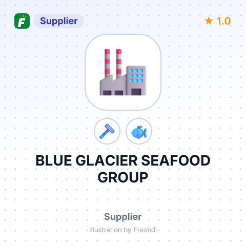 BLUE GLACIER SEAFOOD GROUP – summary card, no photo uploaded yet