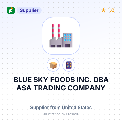 BLUE SKY FOODS INC. DBA ASA TRADING COMPANY – summary card, no photo uploaded yet
