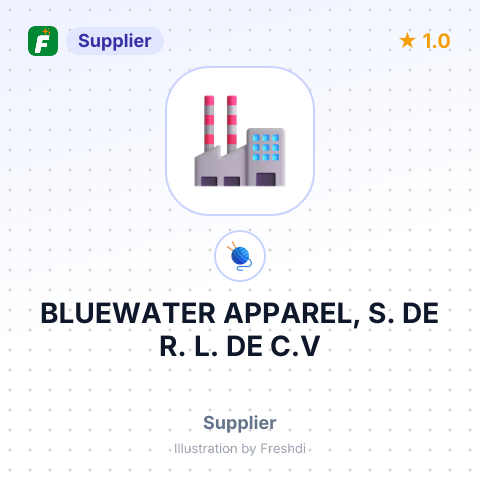 BLUEWATER APPAREL, S. DE R. L. DE C.V – summary card, no photo uploaded yet
