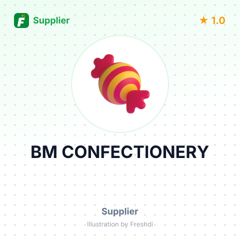 BM CONFECTIONERY – summary card, no photo uploaded yet