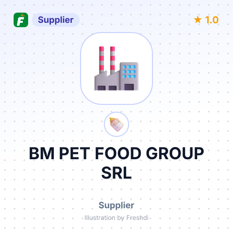 BM PET FOOD GROUP SRL – summary card, no photo uploaded yet