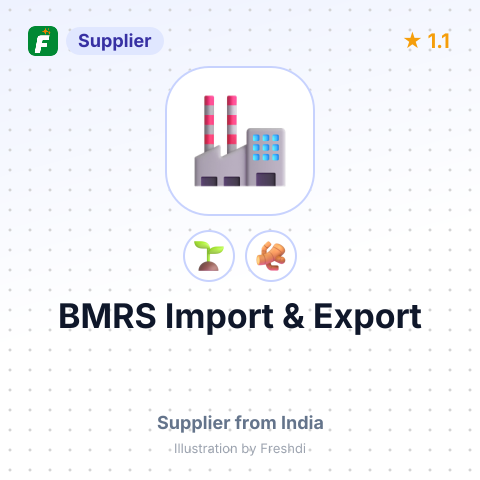 BMRS Import & Export  – summary card, no photo uploaded yet