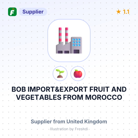 BOB IMPORT&EXPORT FRUIT AND VEGETABLES FROM MOROCCO – summary card, no photo uploaded yet