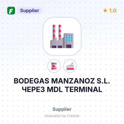 BODEGAS MANZANOZ S.L. ЧЕРЕЗ MDL TERMINAL – summary card, no photo uploaded yet
