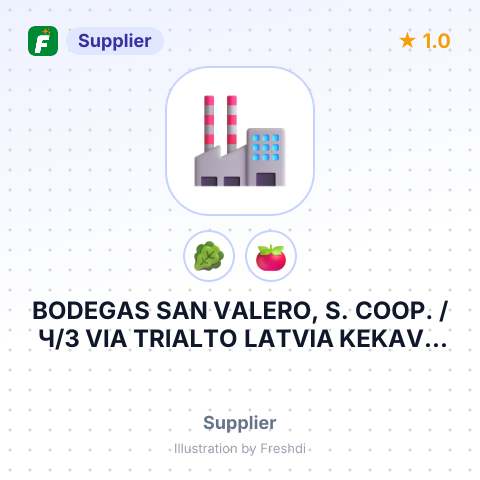 BODEGAS SAN VALERO, S. COOP. / Ч/З VIA TRIALTO LATVIA KEKAVA DOMINANTE SAULGOZI LV- – summary card, no photo uploaded yet