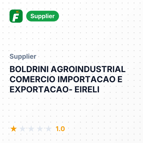 BOLDRINI AGROINDUSTRIAL COMERCIO IMPORTACAO E EXPORTACAO- EIRELI – summary card, no photo uploaded yet