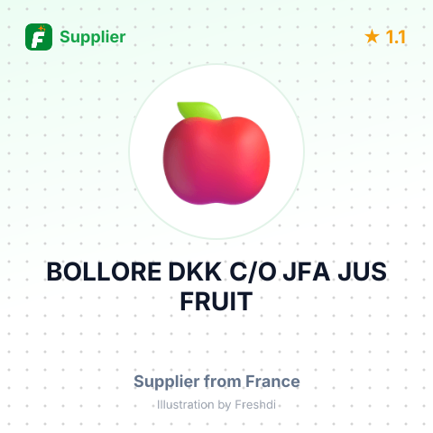 BOLLORE DKK C/O JFA JUS FRUIT – summary card, no photo uploaded yet