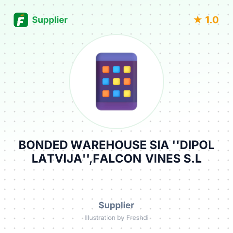 BONDED WAREHOUSE SIA ''DIPOL LATVIJA'',FALCON VINES S.L – summary card, no photo uploaded yet