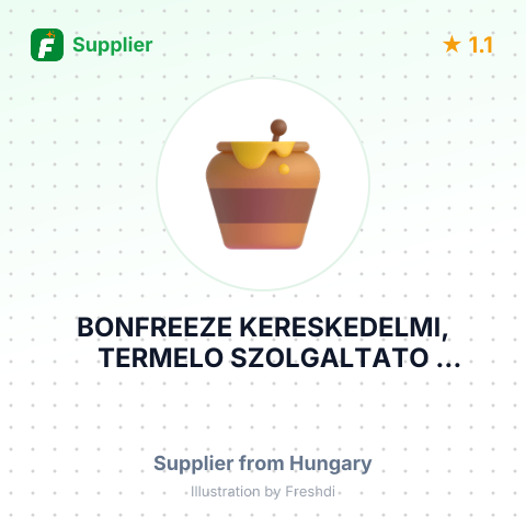 BONFREEZE KERESKEDELMI, TERMELO SZOLGALTATO ZARTKORUEN MUKODO RESZVENYTARSASAG – summary card, no photo uploaded yet