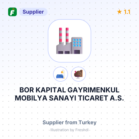 BOR KAPITAL GAYRIMENKUL MOBILYA SANAYI TICARET A.S. – summary card, no photo uploaded yet