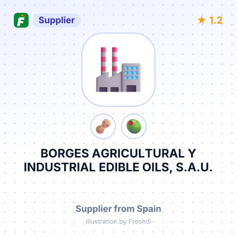 BORGES AGRICULTURAL Y INDUSTRIAL EDIBLE OILS, S.A.U. – summary card, no photo uploaded yet