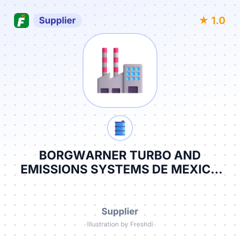BORGWARNER TURBO AND EMISSIONS SYSTEMS DE MEXICO SA DE C.V – summary card, no photo uploaded yet